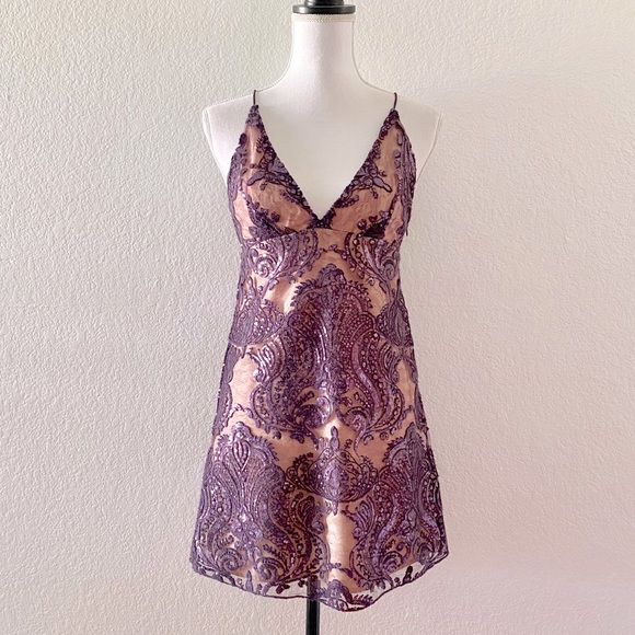 Free People Sequined Mini Dress - Picture 2 of 16
